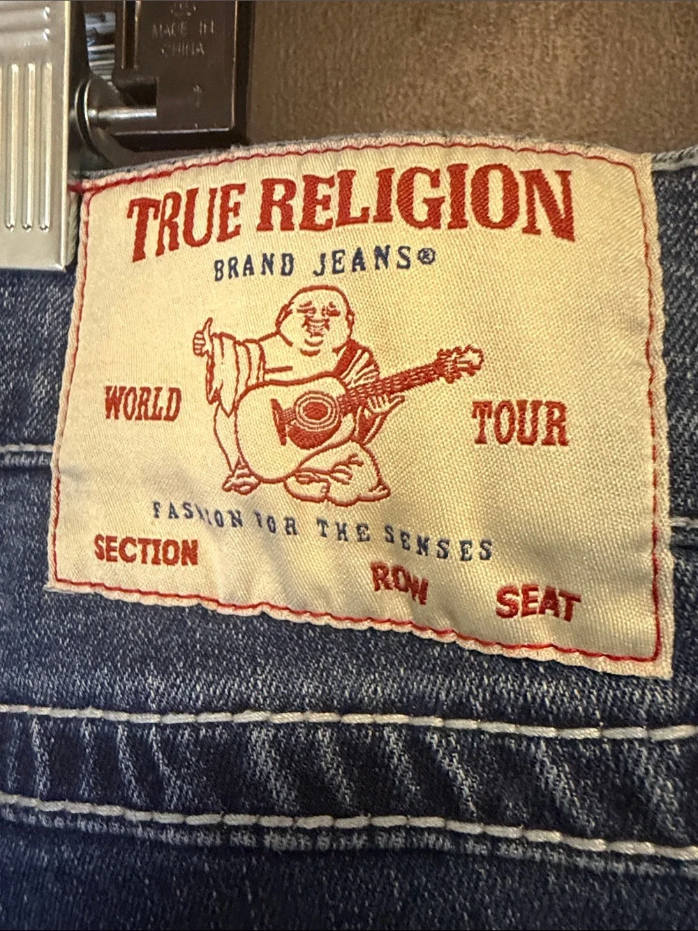 True Religion Rocco Relaxed Skinny Flap Jeans 36